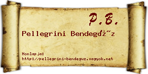 Pellegrini Bendegúz névjegykártya